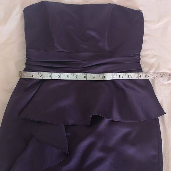 David Bridal Ladies Strapless Ruffle Mini  Dress 6 Purple - Picture 10 of 16